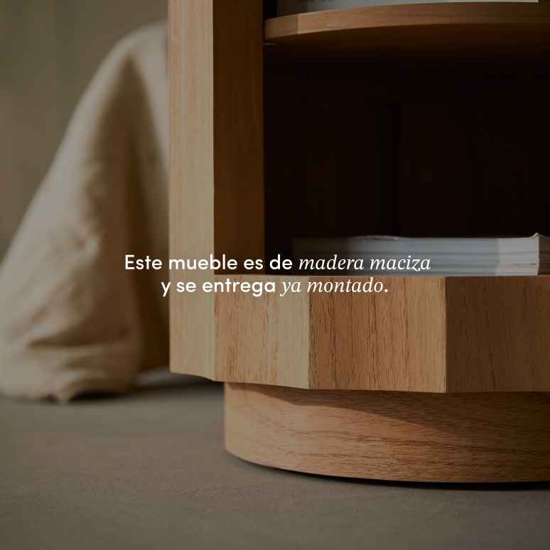 Andréa - Mesilla de noche de madera maciza de mindi