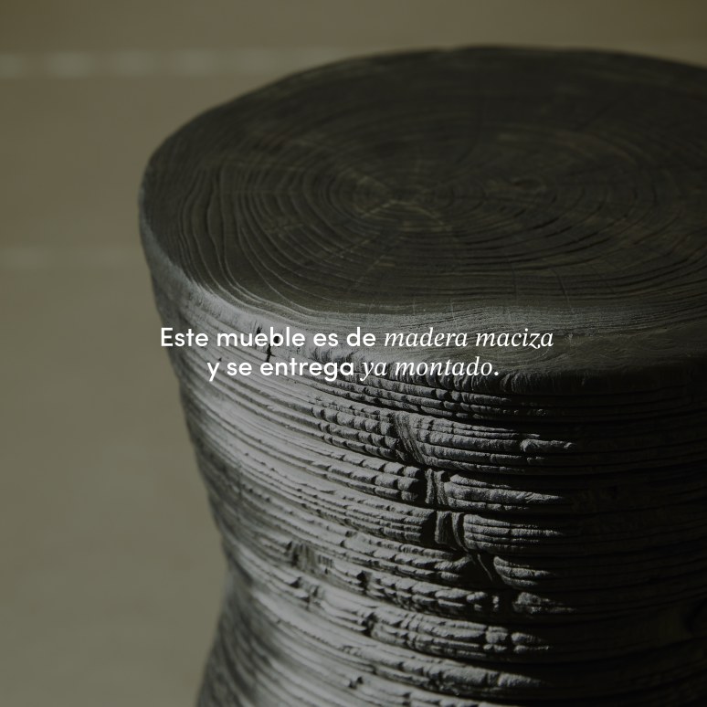 Diabolo - Mesa auxiliar de teca maciza negra