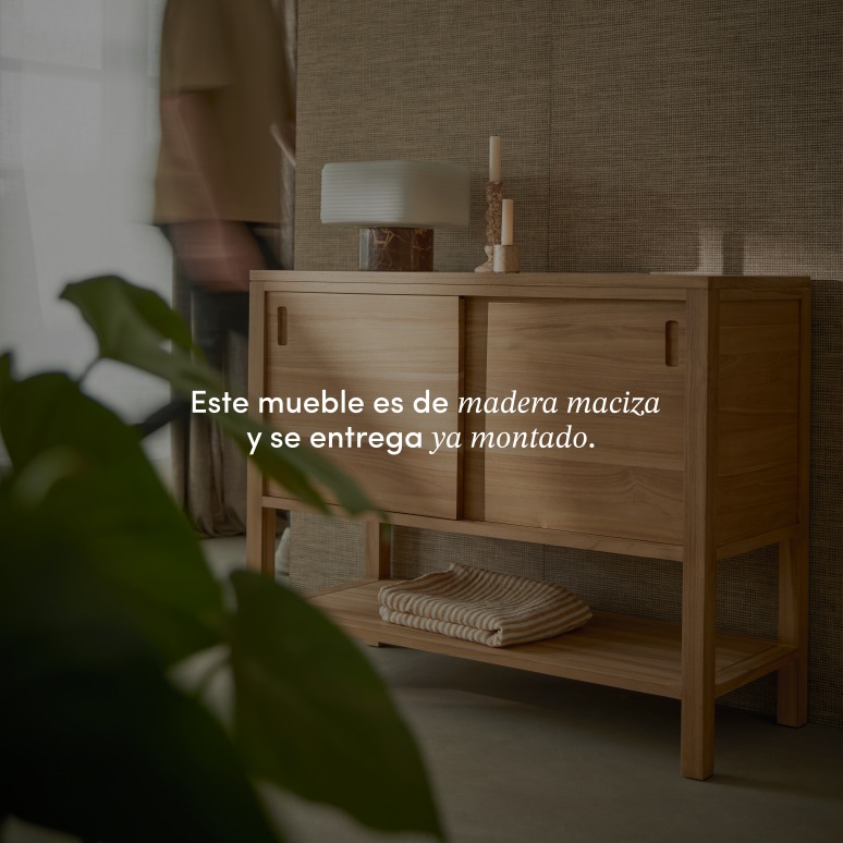 Anton - Aparador de teca maciza 100 cm