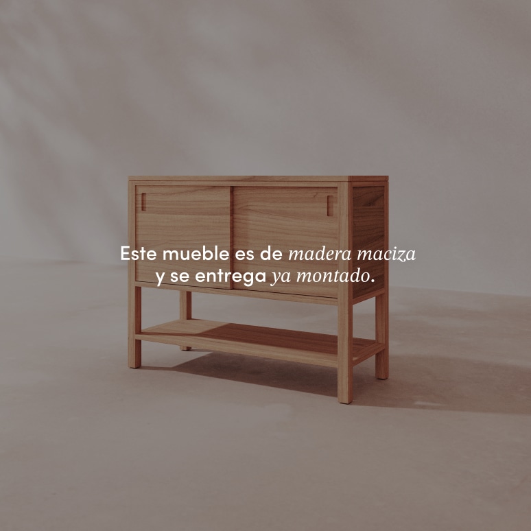 Anton - Aparador de teca maciza 100 cm