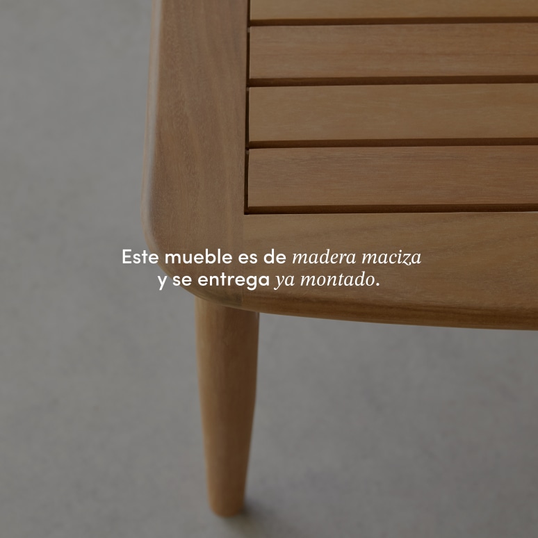 Daniela - Mesa de centro de jardín de acacia maciza