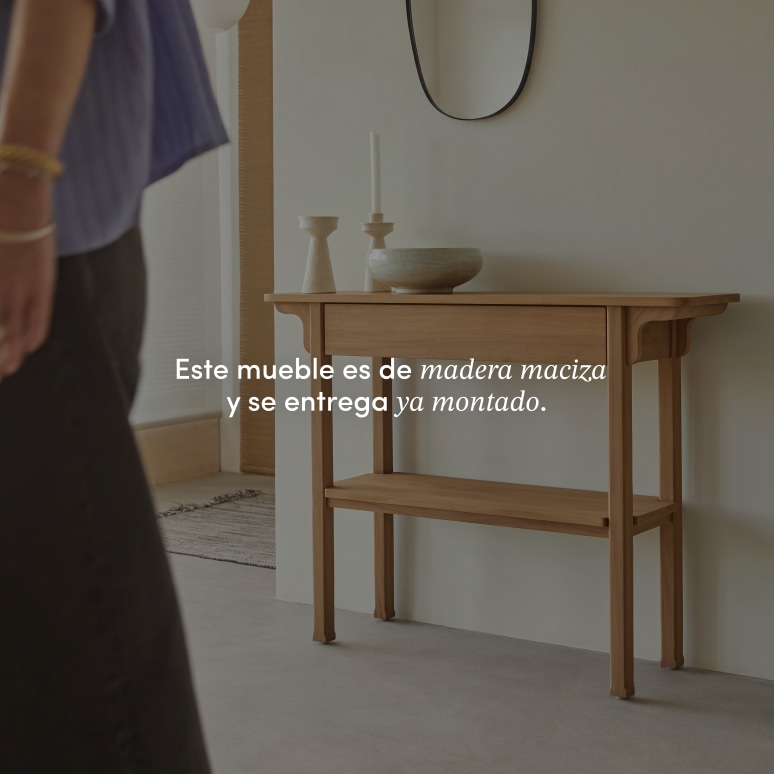 Elie - Consola de caoba maciza