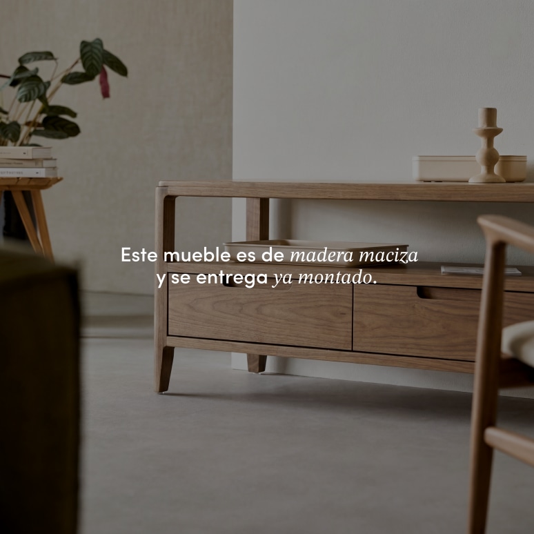Arto - Mueble de TV de nogal macizo 100 cm