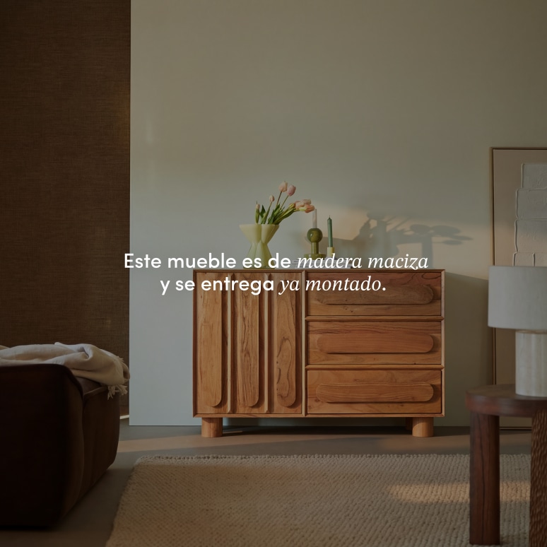 Olga - Aparador de acacia maciza 120 cm