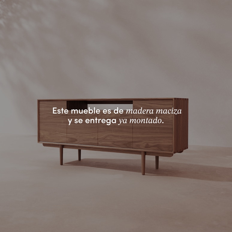 Elllie - Aparador de nogal macizo 180 cm