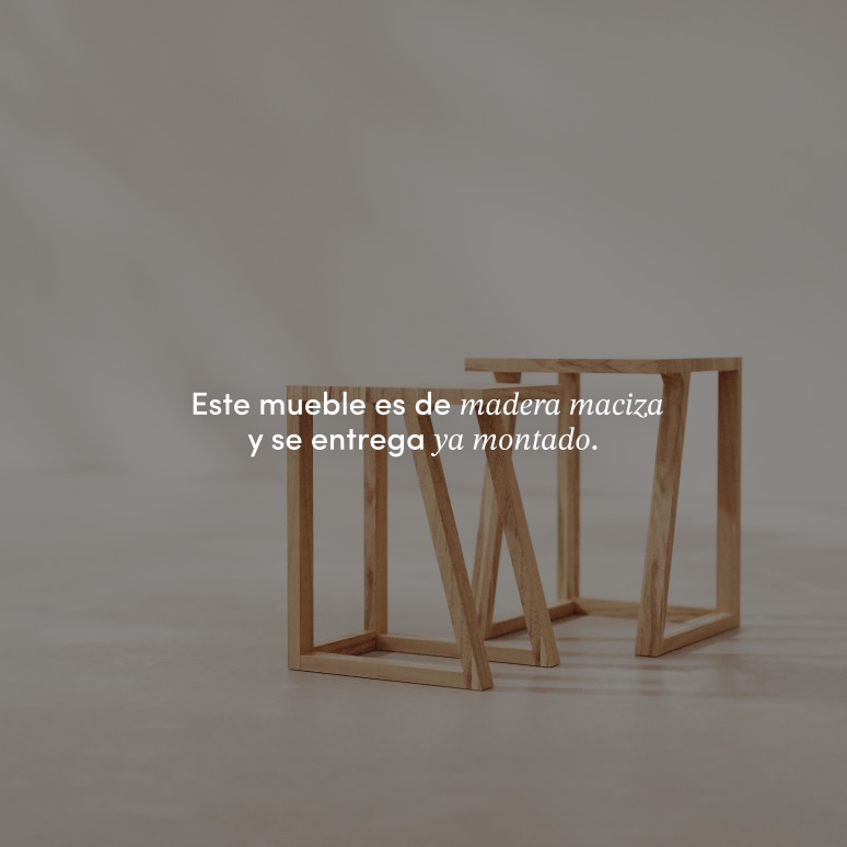 Gaspard - Mesa auxiliar y gueridón de mango macizo