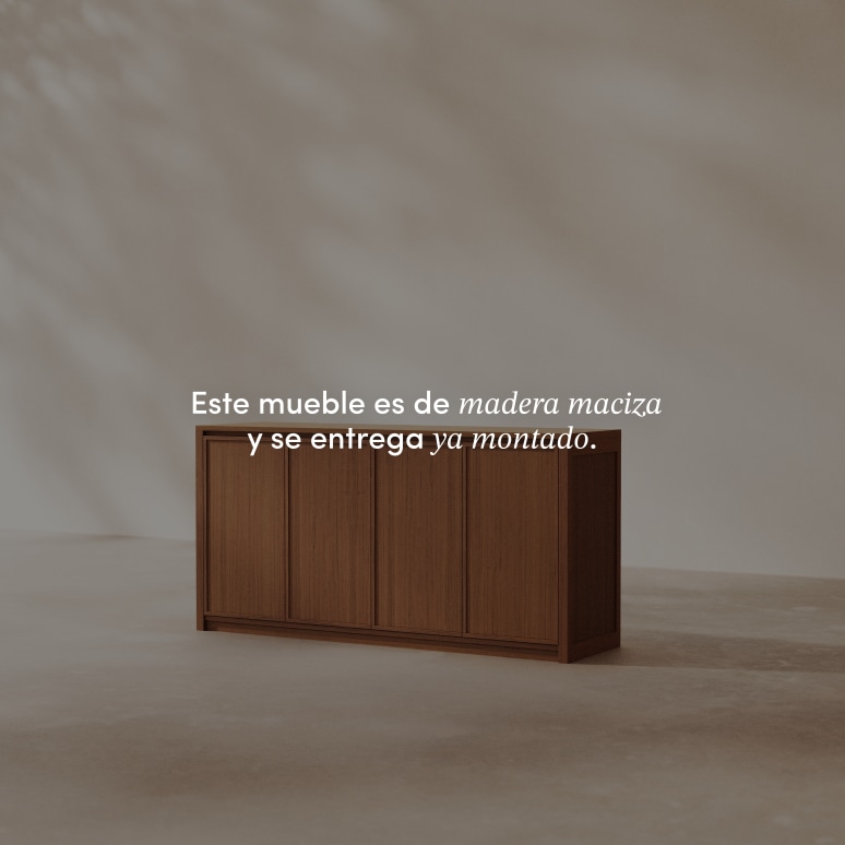 Jane - Aparador de teca maciza oscura 160 cm