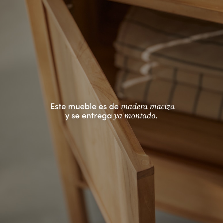 Jane - Mueble para lavabo de teca maciza de 80 cm