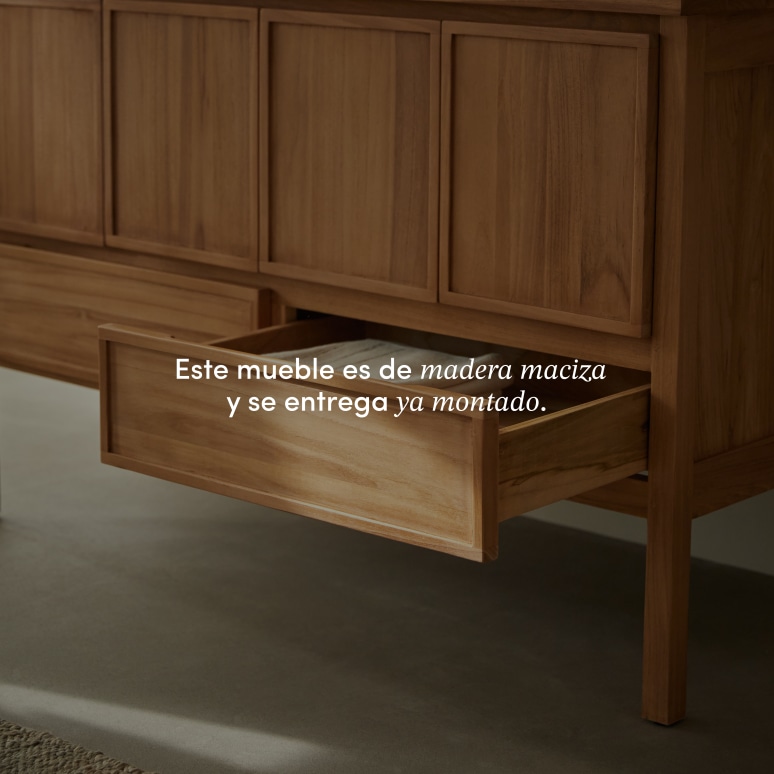 Jane - Mueble de lavabo de teca maciza 120 cm