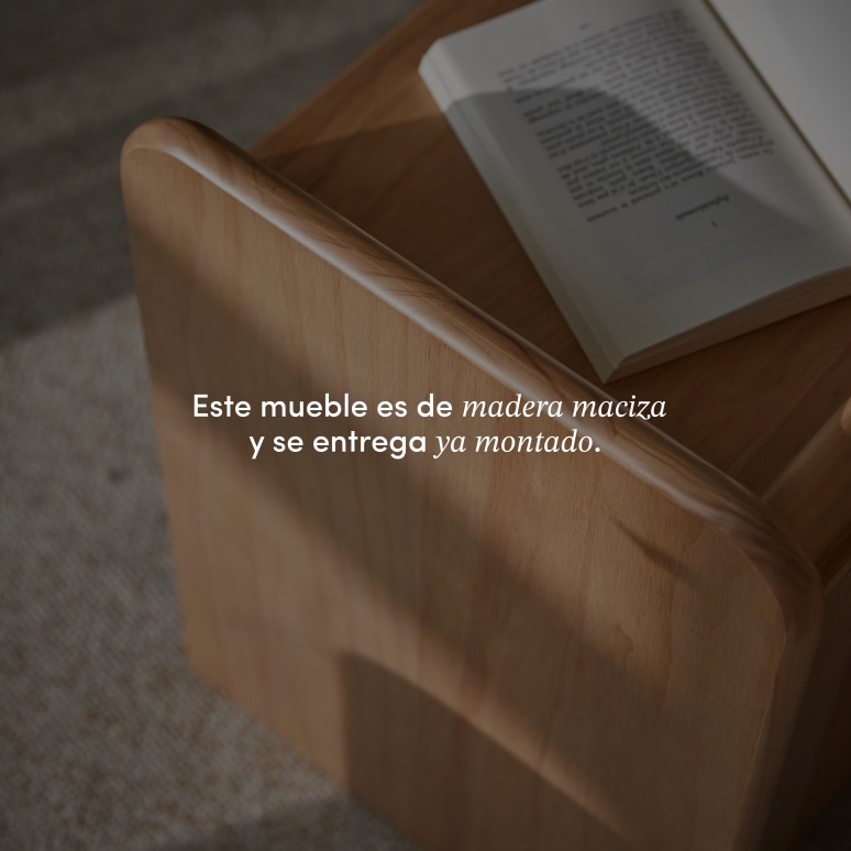 Alfie - Mesita de noche de pino macizo