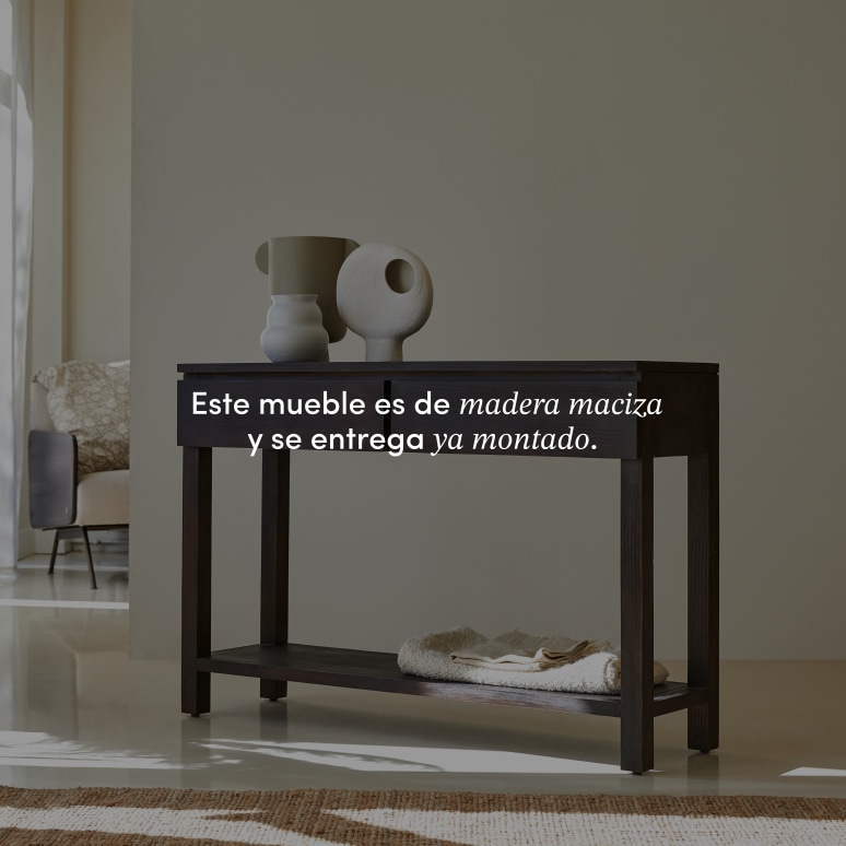 Eva - Consola de entrada de caoba maciza P. 35 cm
