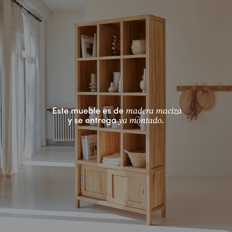 Coffee Tek - Biblioteca de teca maciza