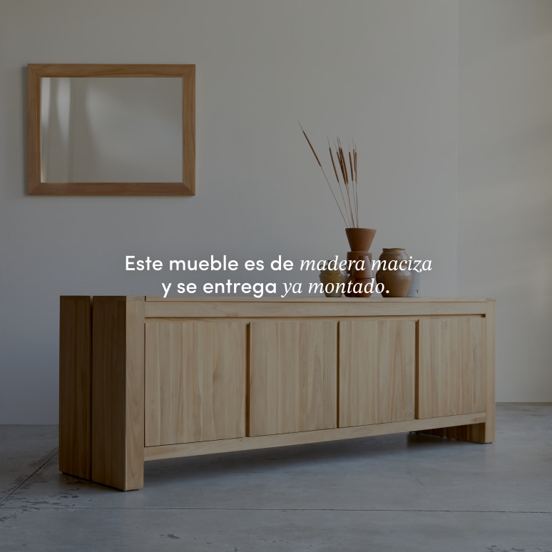 Eden - Aparador de teca maciza de 210 cm