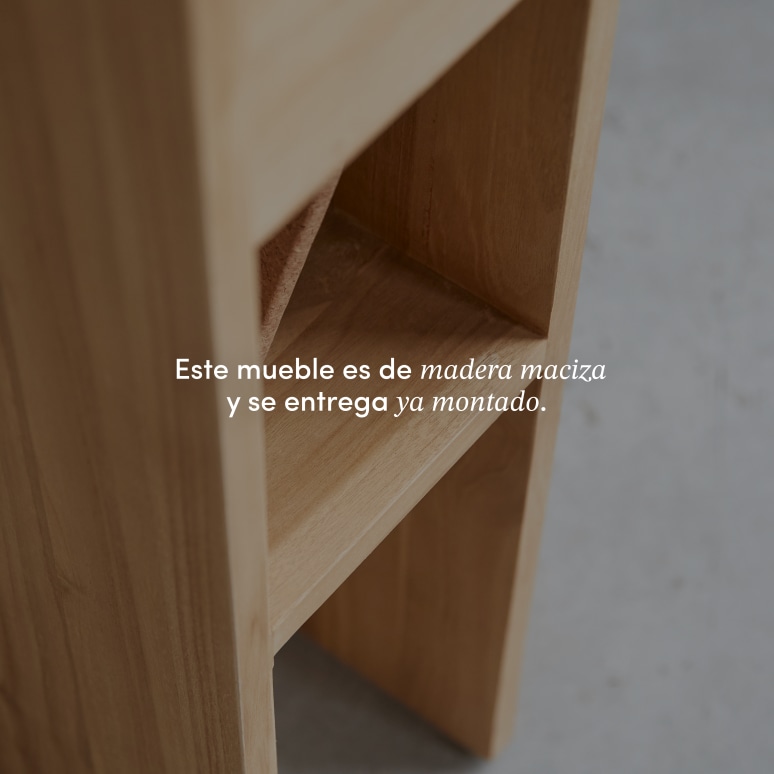 Eden - Mesita de noche de teca maciza