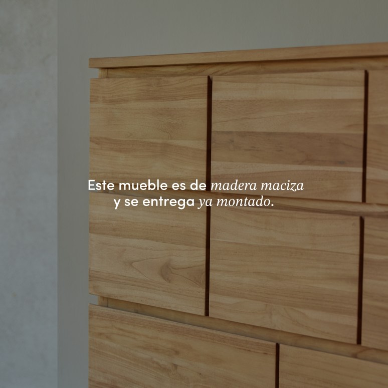 Milano - Cómoda de teca maciza