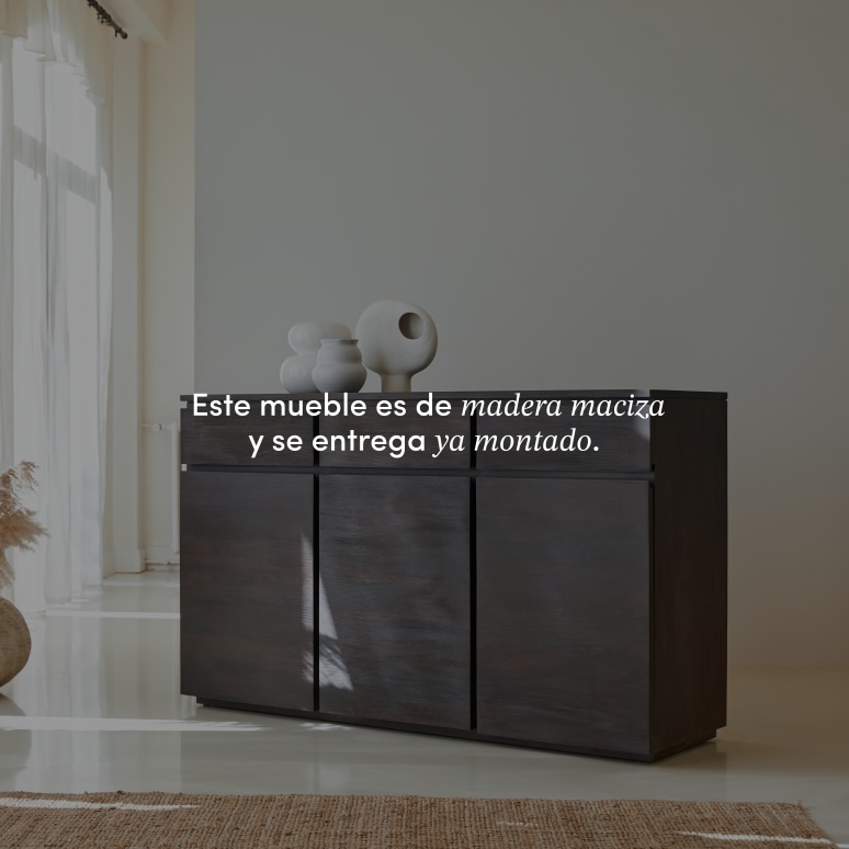 Eva - Aparador de caoba maciza de 150 cm