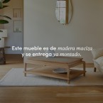 Achille - Mesa de centro rectangular de teca maciza