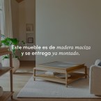 Achille - Mesa de centro cuadrada de teca maciza