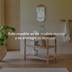 Achille - Mueble para lavabo de teca maciza de 95 cm