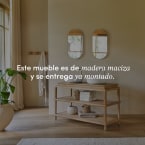 Achille - Mueble para lavabo de teca maciza de 135 cm