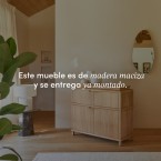 Achille - Aparador de teca maciza de 120 cm