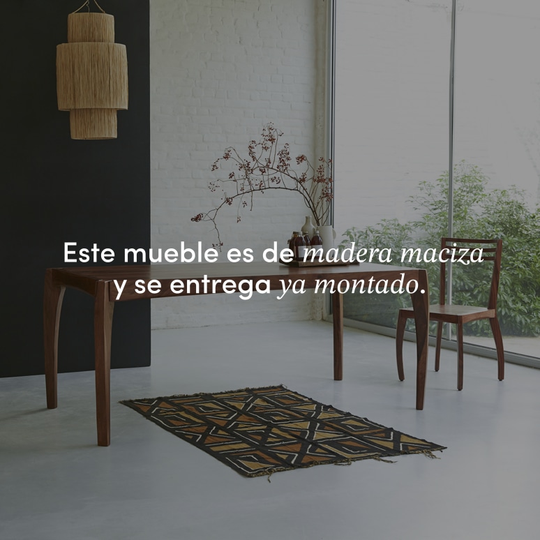 Luna - Mesa de palisandro macizo para 6/8 personas