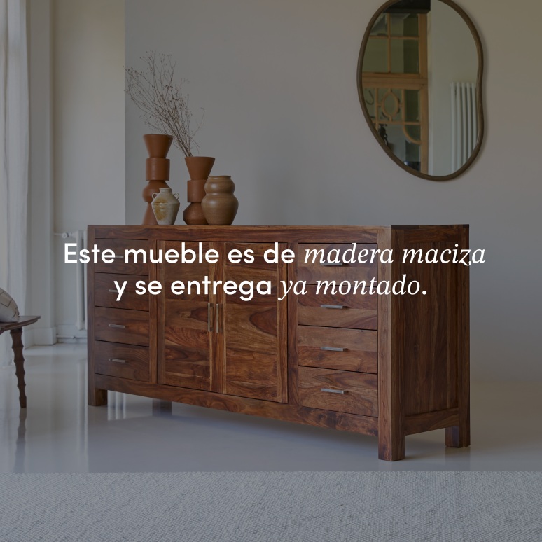 Mezzo - Aparador de palisandro macizo de 205 cm