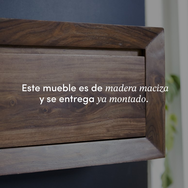 Villa - Consola de palisandro macizo para pared