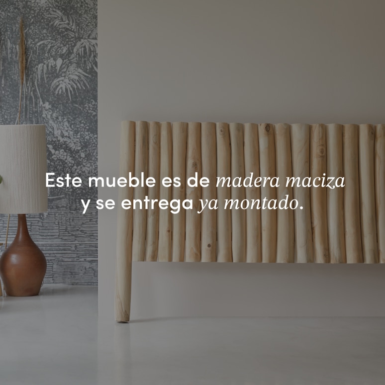 River - Cabecero de teca maciza de 180 cm