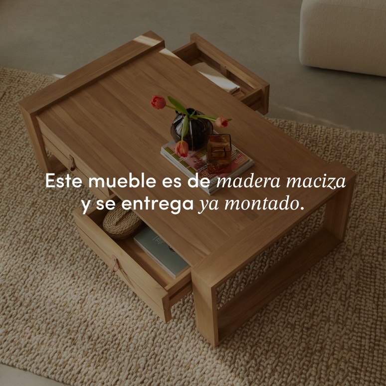 Minimalys - Mesa de centro de teca maciza