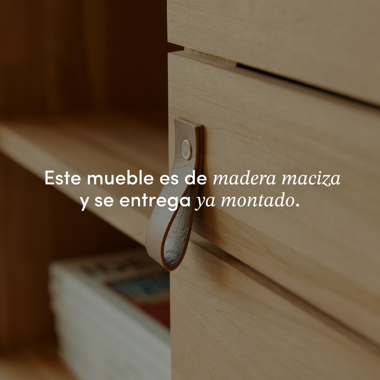 Minimalys - Mueble para TV de teca maciza de 155 cm