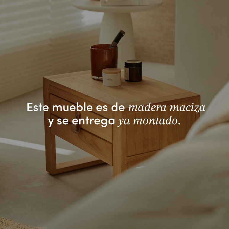 Minimalys - Mesita de noche de teca maciza