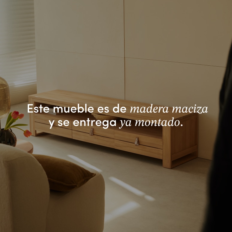 Minimalys - Mueble para TV de teca maciza de 170 cm