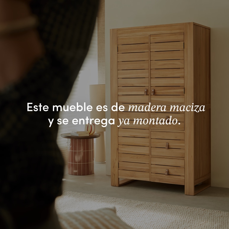 Minimalys - Armario ropero infantil de teca maciza