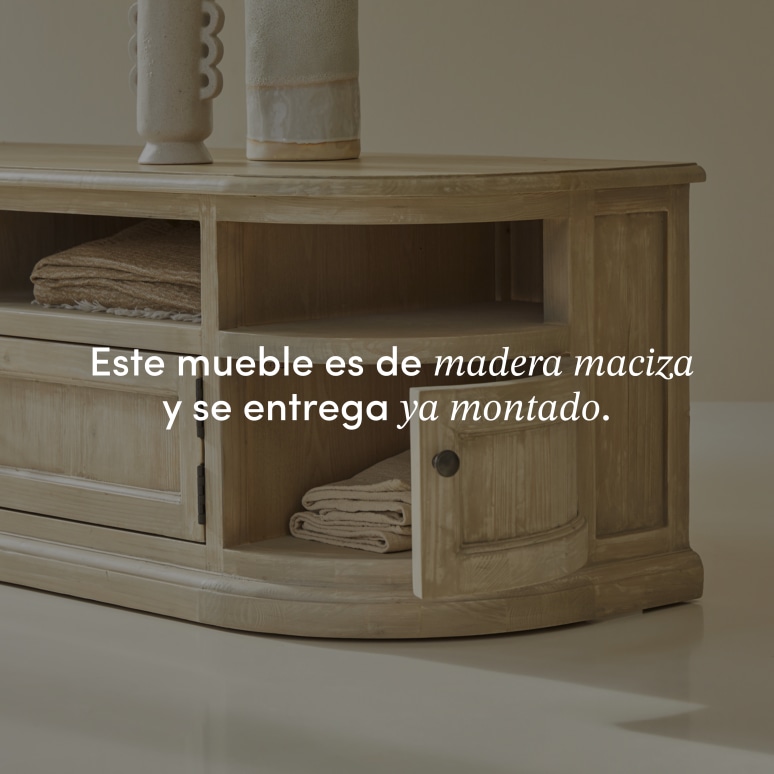 Celeste - Mueble para TV de pino de 180 cm