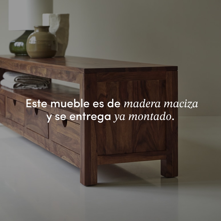Oliver - Mueble para TV de palisandro macizo de 200 cm