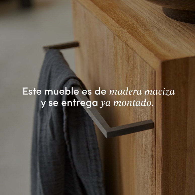 Stelle - Mueble para lavabo de teca maciza lado izquierdo