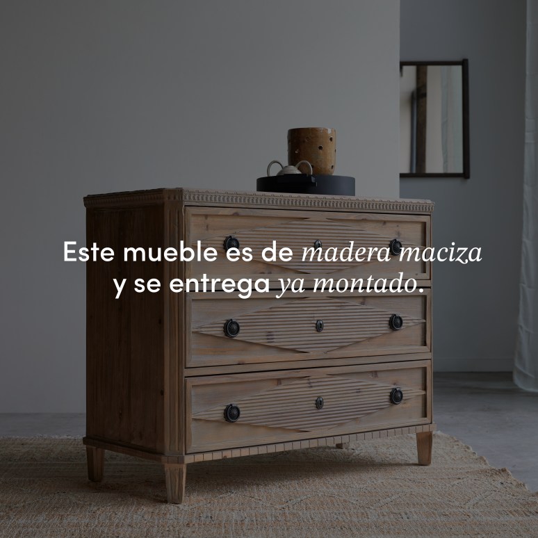 Emily - Cómoda de pino macizo reciclado