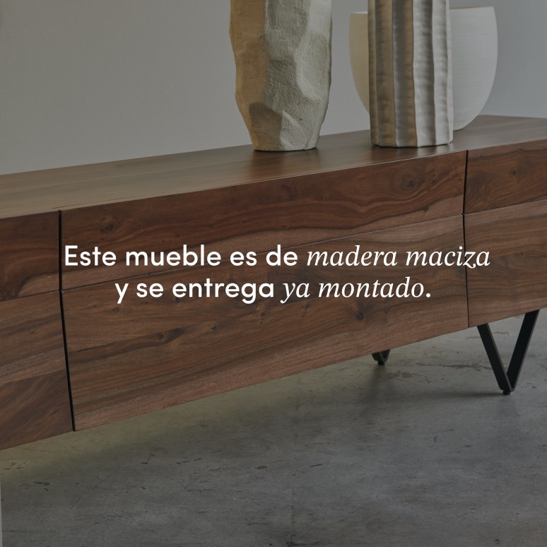 Metric - Mueble para TV de palisandro macizo de 175 cm