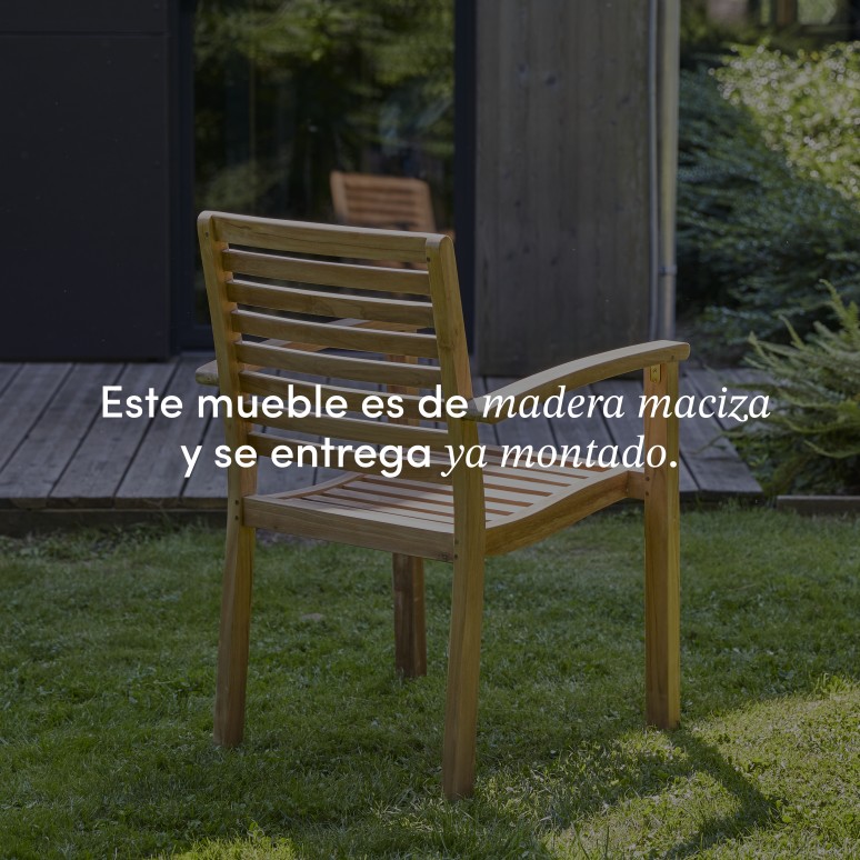 Andria - Sillón de jardín de teca maciza
