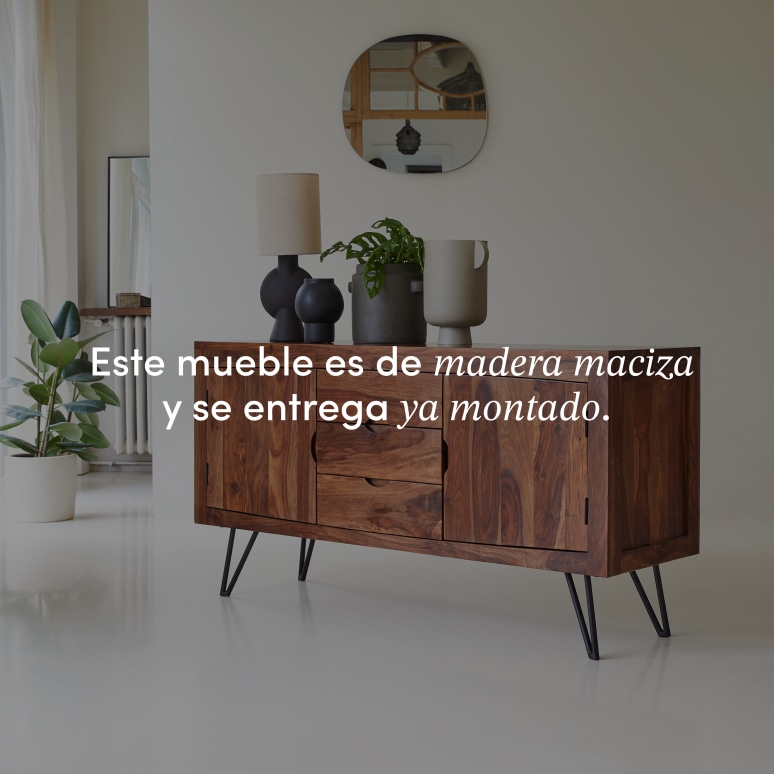 Bonnie - Aparador de palisandro macizo de 150 cm