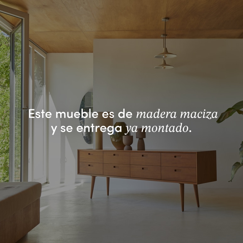 Magda 50's - Cómoda baja de caoba maciza