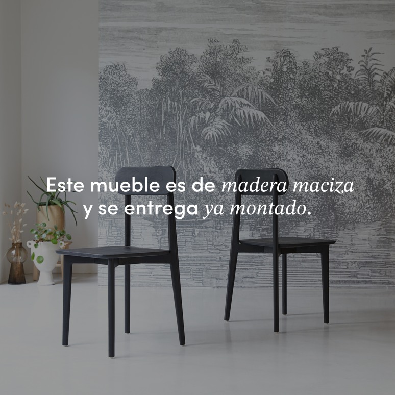 Jonàk - Silla de caoba maciza negra