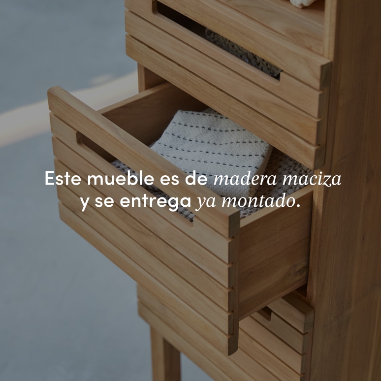 Slats - Columna de teca maciza