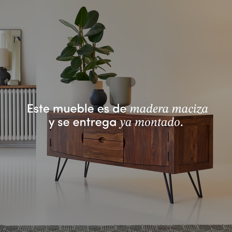 Bonnie - Mueble para TV de palisandro macizo de 150 cm