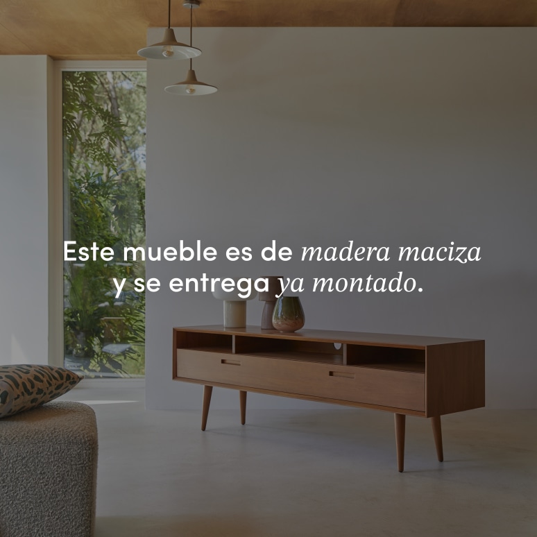 Magda 50's - Mueble para TV de caoba maciza Magda 50’s de 180 cm