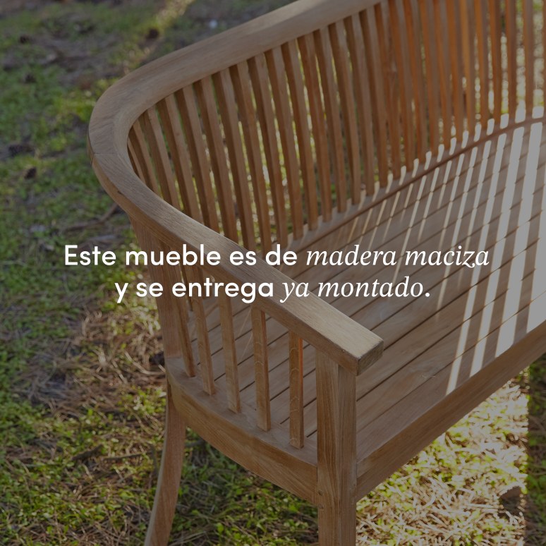 Ernest - Banco de jardín de teca maciza