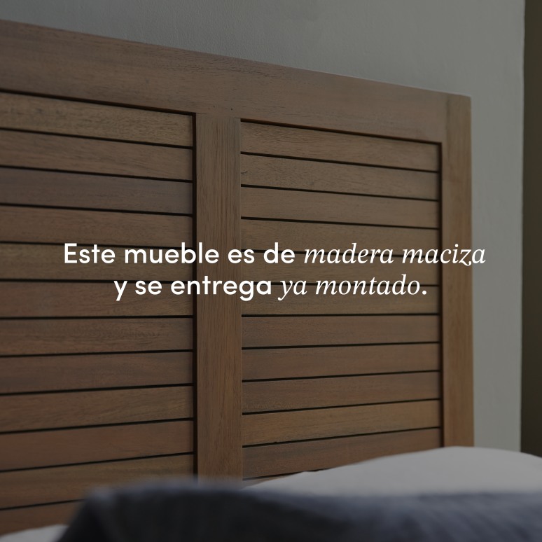 Loggia - Cabecero de acacia maciza de 160 cm