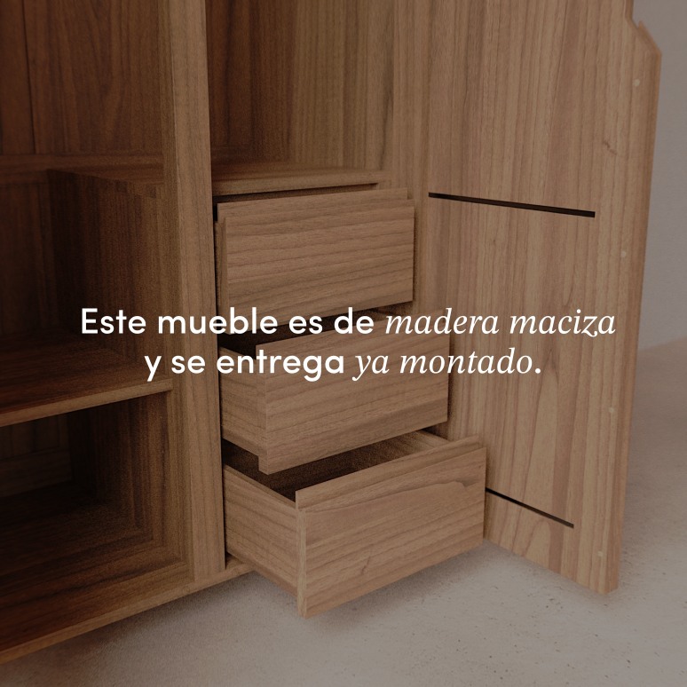 Greta - Armario de teca maciza