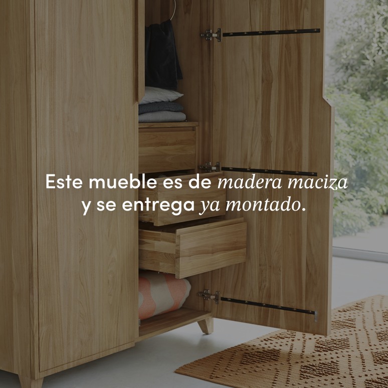 Greta - Armario de teca maciza